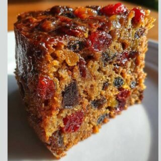 Bolo de Natal Clássico com Frutas Secas e Cobertura de Caramelo