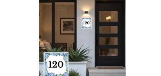 Número residencial azulejo Personalizado