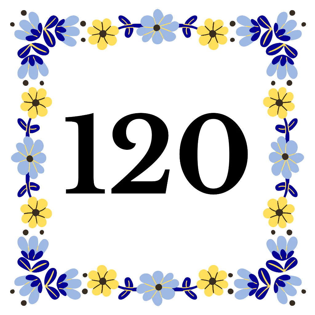 Número residencial azulejo Personalizado