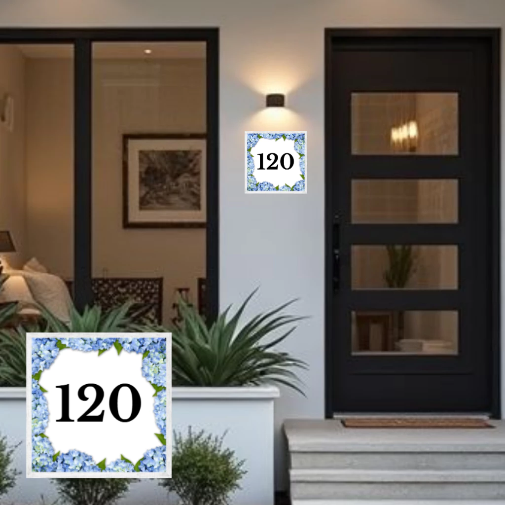 Número residencial azulejo Personalizado