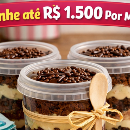 receita de bolo no pote para vender