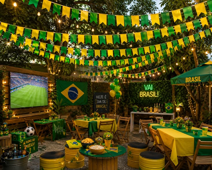 Decoração da Copa do Mundo Simples e Barata