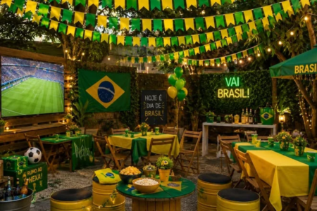 Decoração da Copa do Mundo Simples e Barata