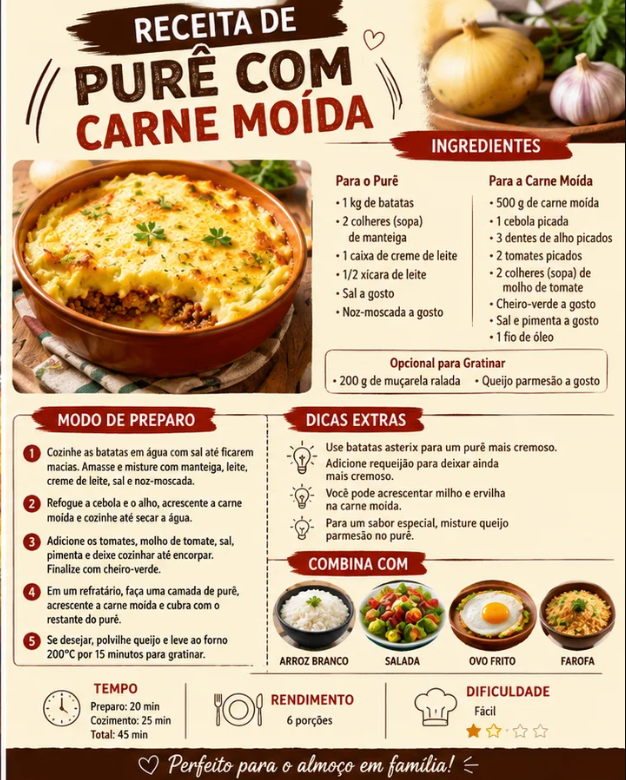 image 4 Purê com Carne Moída