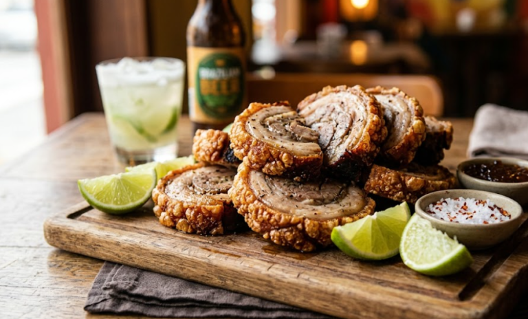 Bolo de Carne Recheado Torresmo na airfryer