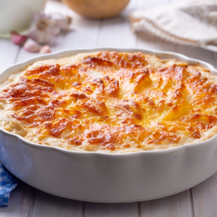 Batata Gratinada com Camarão